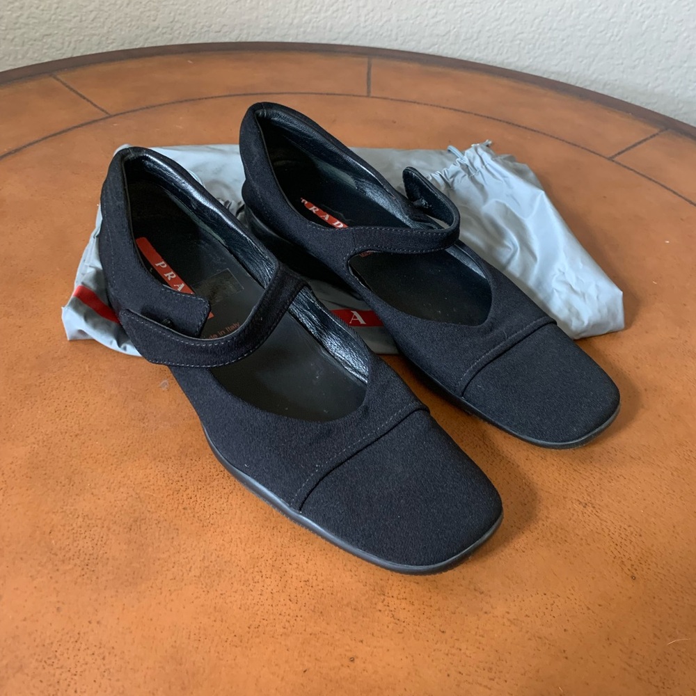 Prada Sport Mary Jane Flats